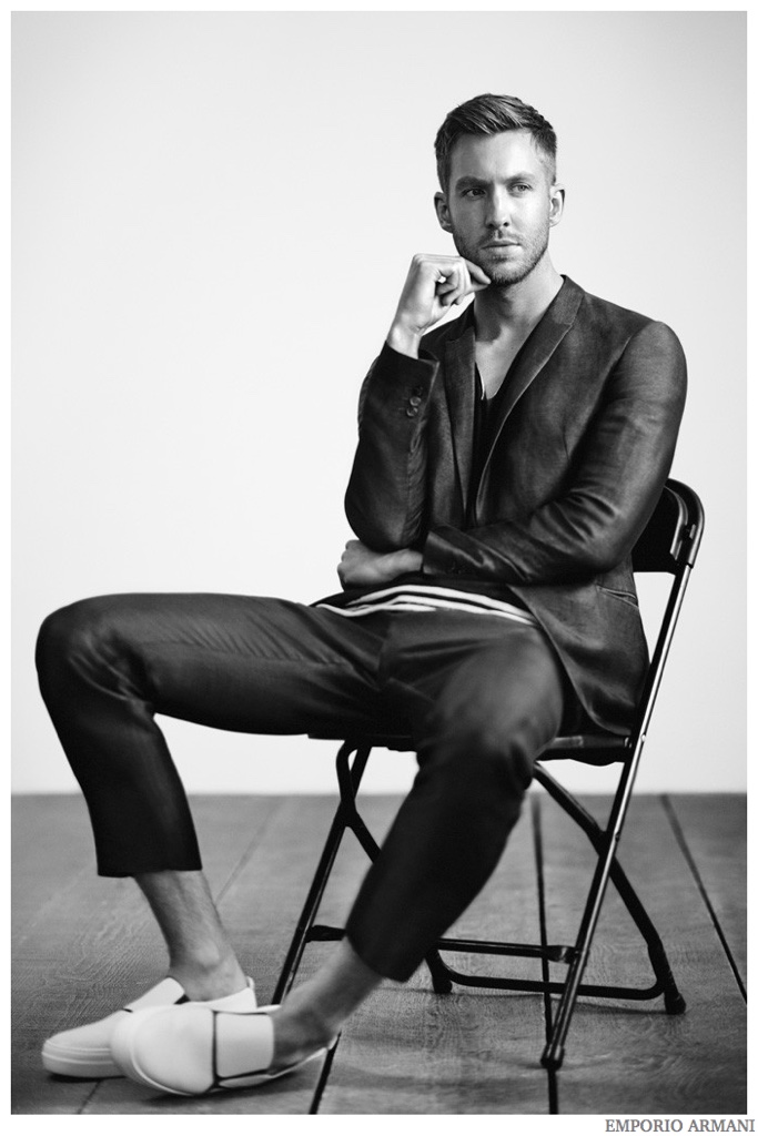 Calvin Harris Emporio Armani Spring Summer 2015 Advertising Campaign Shoot 002