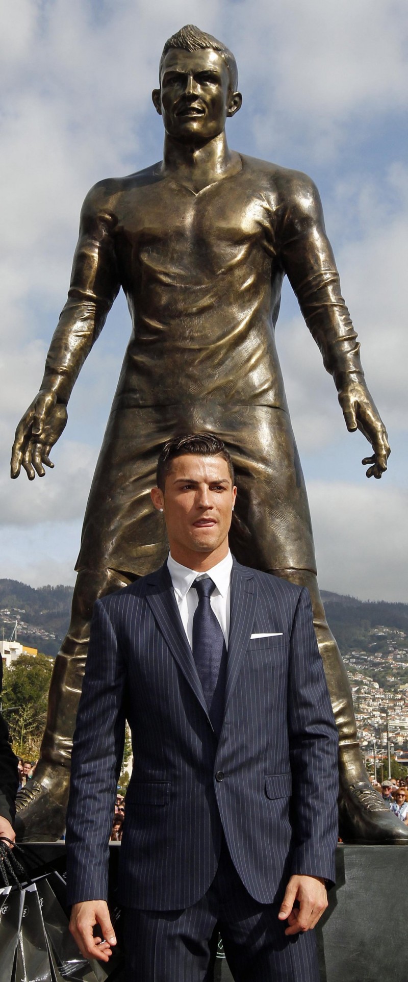 Cristiano Ronaldo  is Honored with Bronze Statue The 