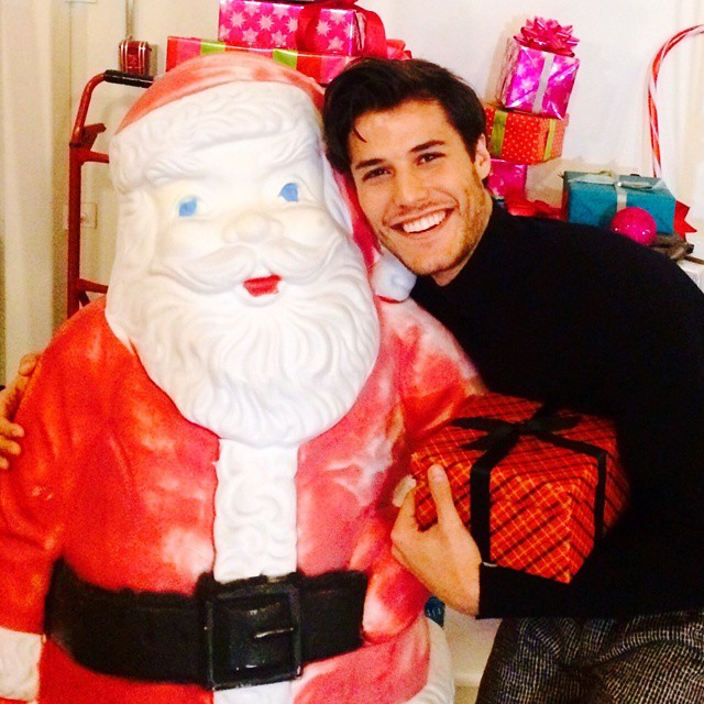 Emilio Flores poses with Santa