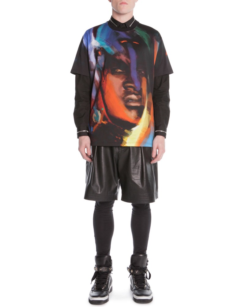 Givenchy abstract lady print tee