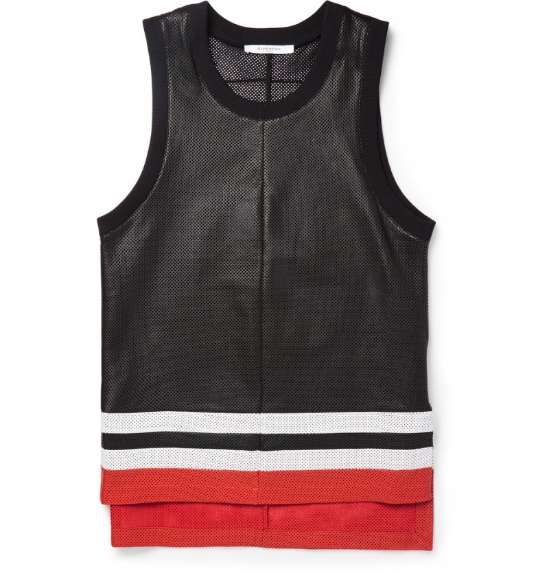 Givenchy perforated leather basketball tank
