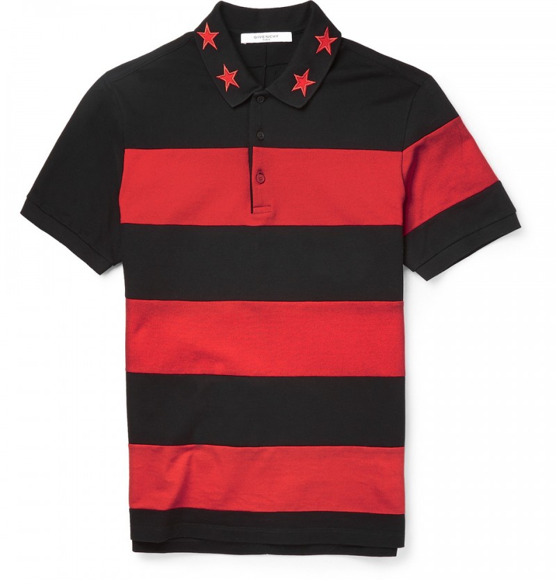 Givenchy star striped polo shirt