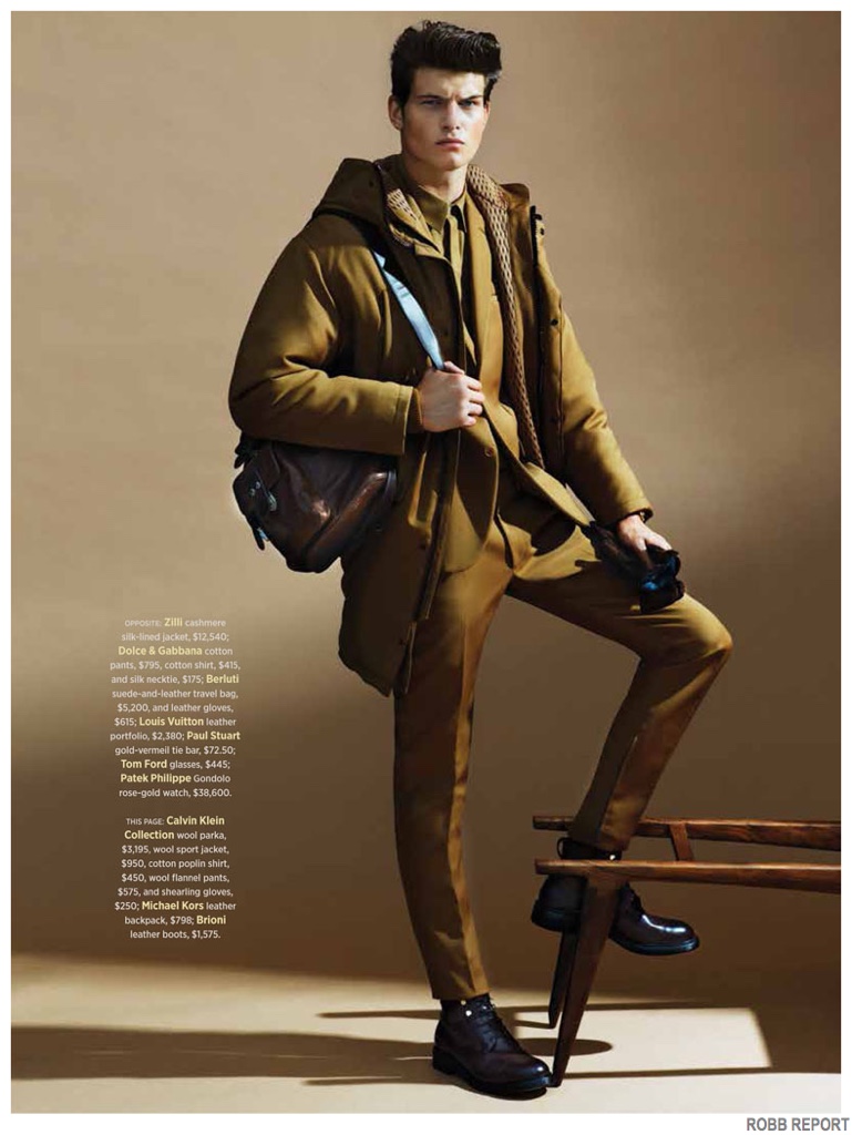 John Todd Dons Men’s Camel Colored Fashions for Robb Report