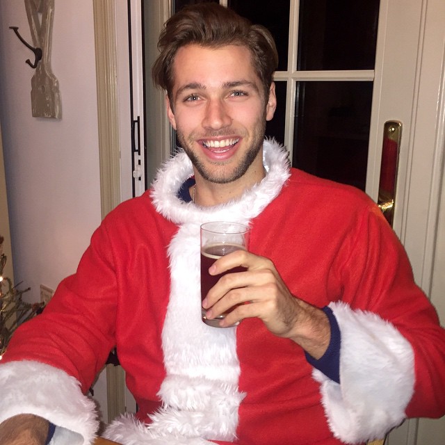 Kacey Carrig plays Santa for the day