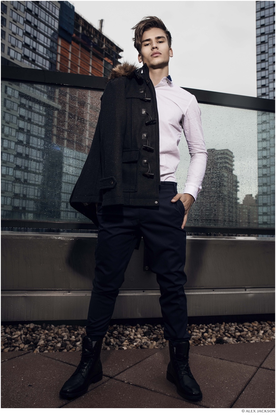 Lucas Algesjo Takes to a Rooftop for New Photos by Alex Jackson
