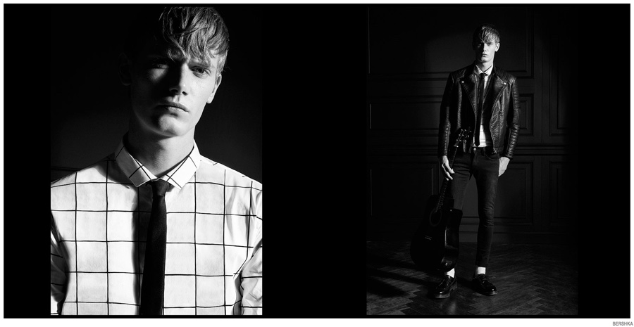 Bershka Showcases Graphic Black & White Men’s Styles