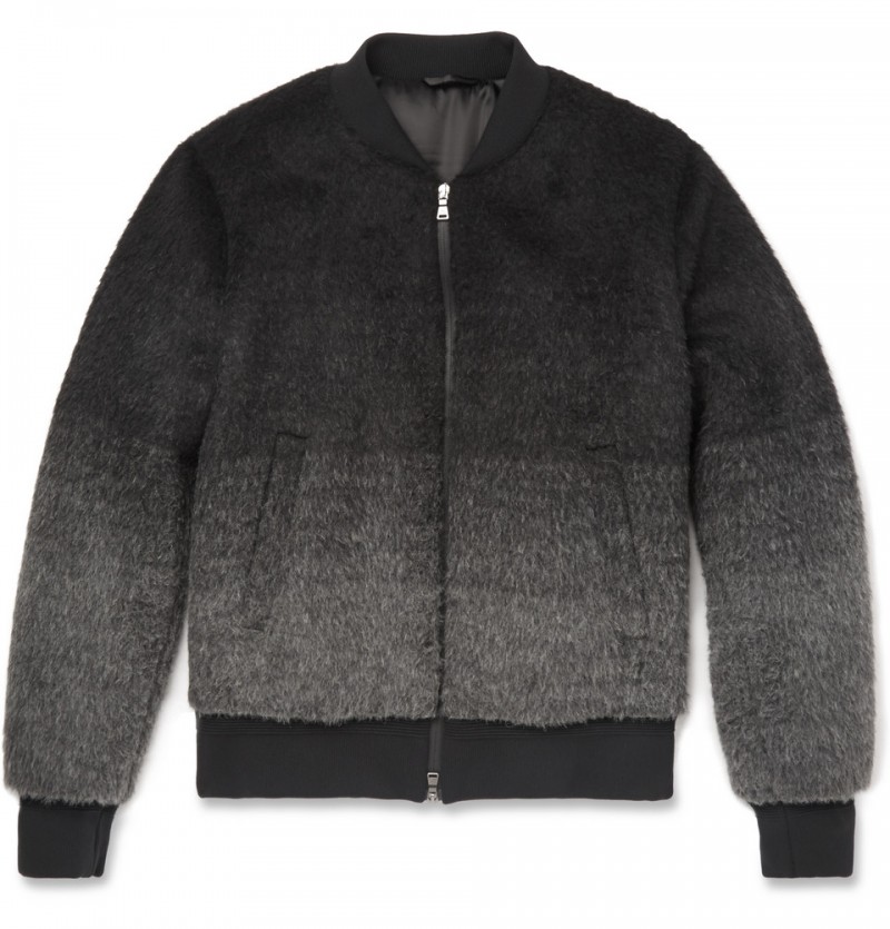 Neil Barrett Degrade Wool Blend Bomber Jacket