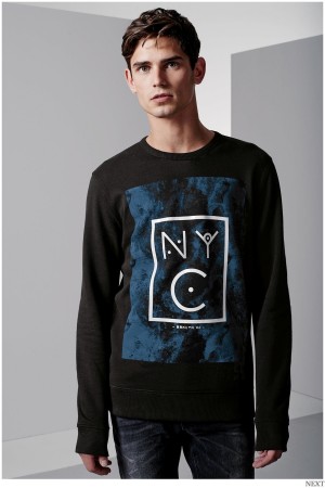 Next Men Graphic Sweaters Casual Outfits 028