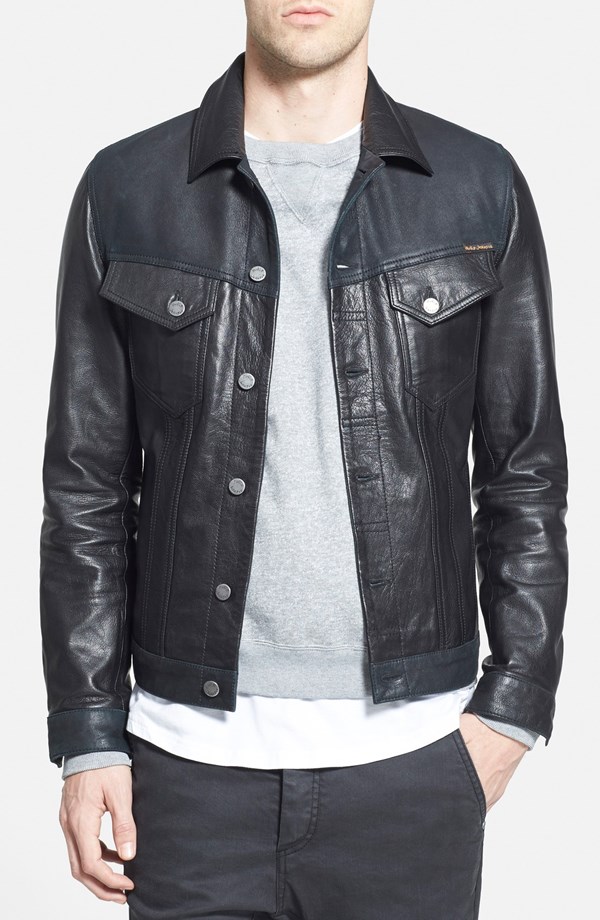 Nudie Jeans Perry black leather jacket » Nordstrom Highlights Men's Leather Jackets Nudie Jeans Perry black leather jacket