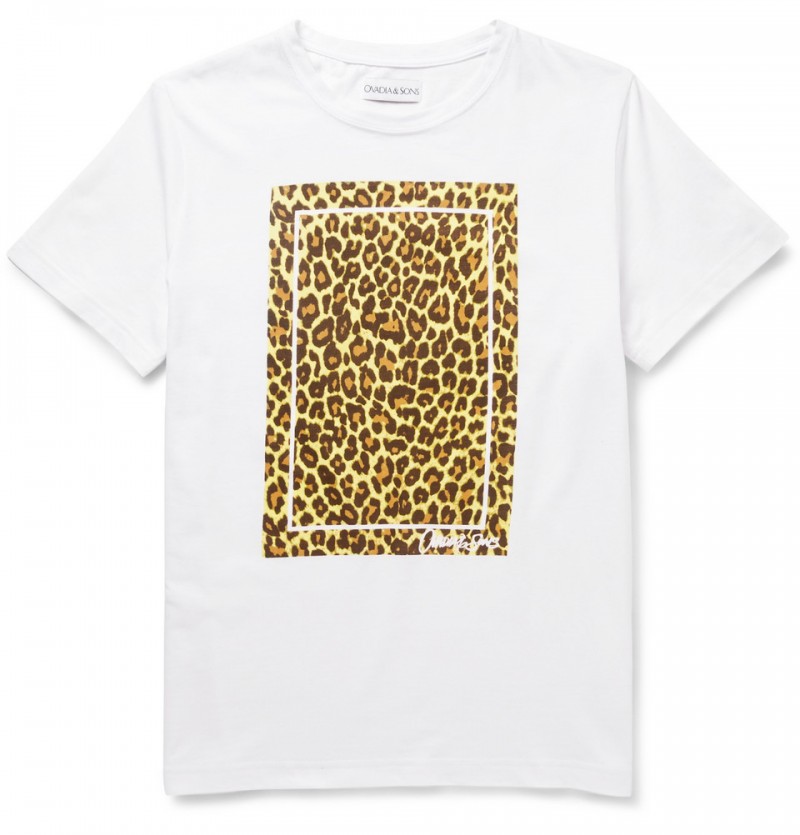 Ovadia & Sons Leopard Print Cotton T-Shirt