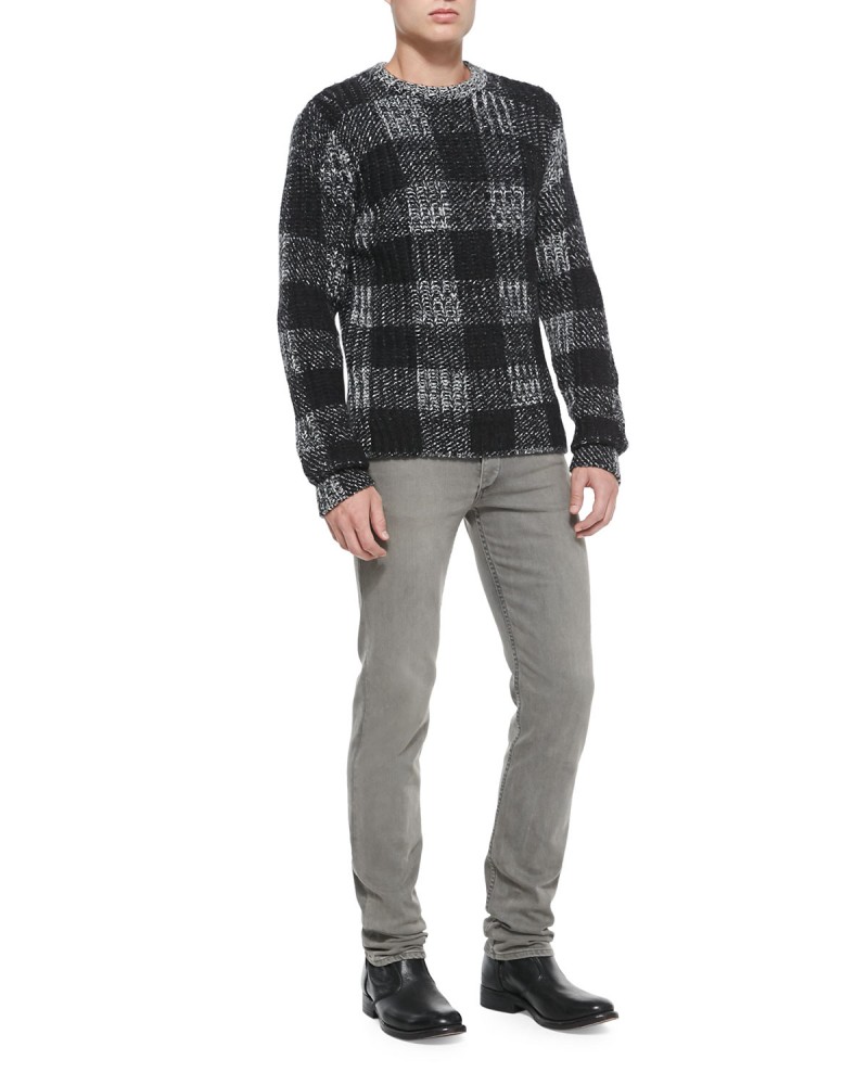 Rag & Bone Theo plaid knit sweater