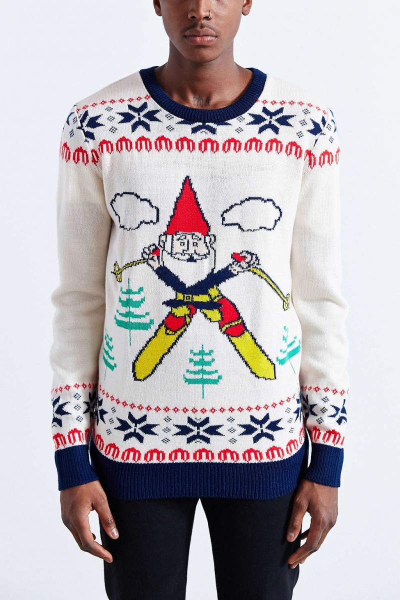 Skiing Gnome Crewneck Sweater