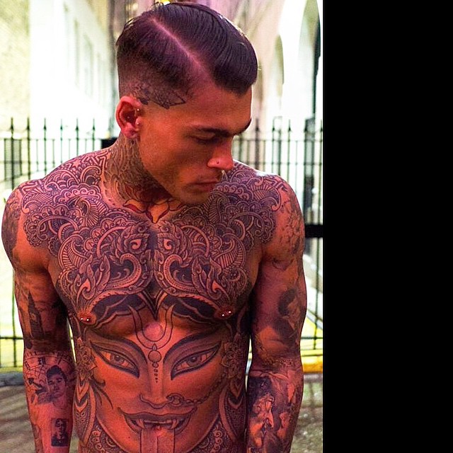 Stephen James shows off his tattoos for Kevin Luchmun