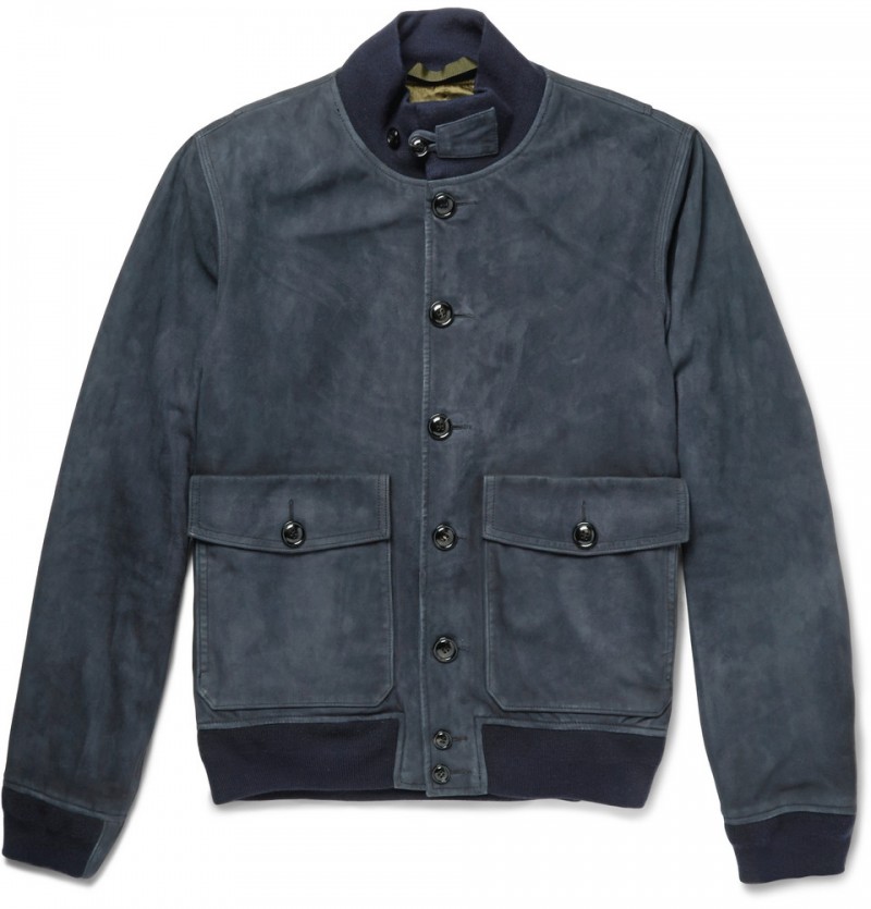 Todd Snyder Suede Bomber Jacket