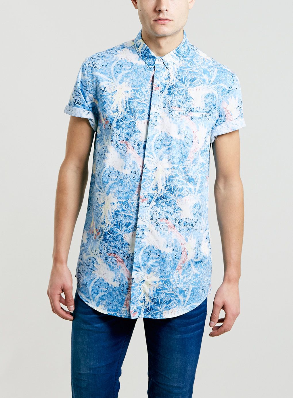 Topman Abstract Floral Print Shirt
