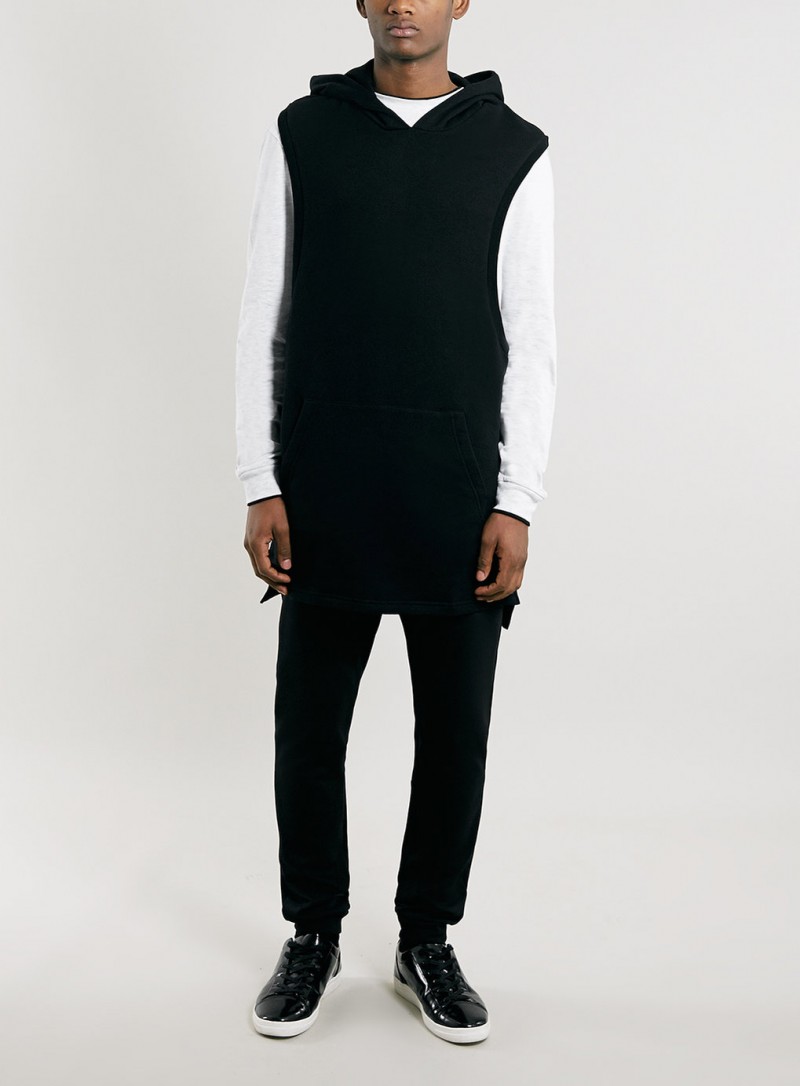 Ready to Layer: Topman Black Draped Sleeveless Tunic Sweatshirt – The ...