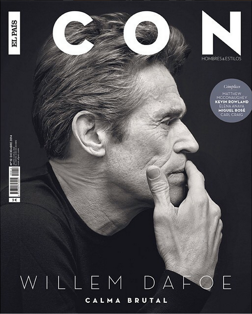 Willem Dafoe Icon December 2014 Cover