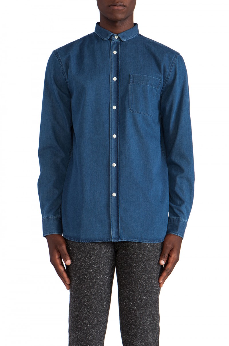 Won Hundred Leon Button-Down Denim Shirt