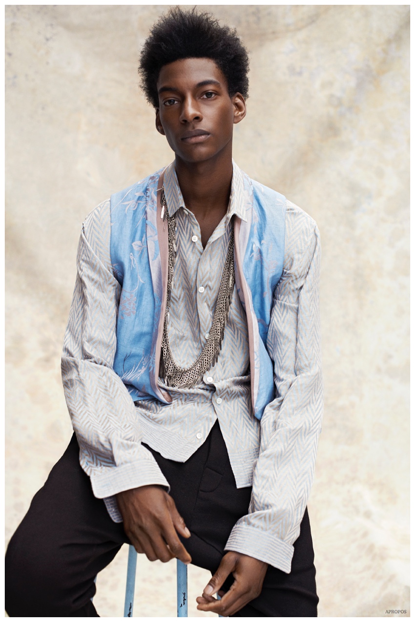 Ty Ogunkoya Models Light & Colorful Spring 2015 Men’s Designer Fashions for APROPOS ‘The Journal’