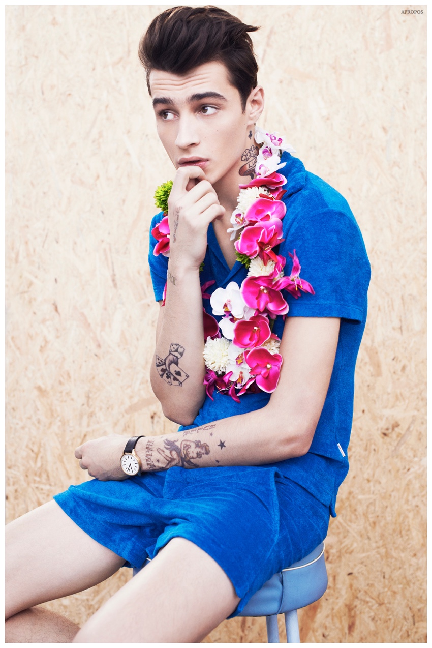 Blue Hawaii: Adrien Sahores Models Summer 2015 Styles for APROPOS’ The Journal