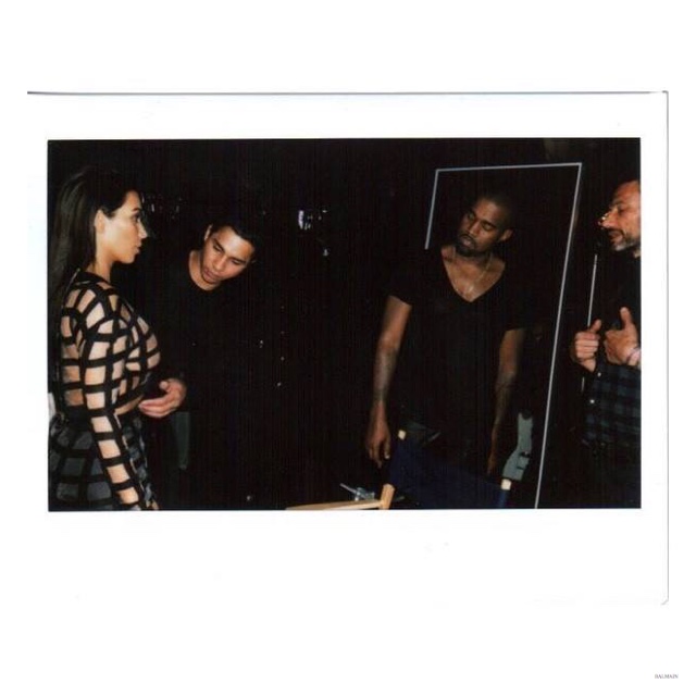 Balmain Spring Summer 2015 Campaign Behind the Scenes Kanye West Kim Kardashian 002