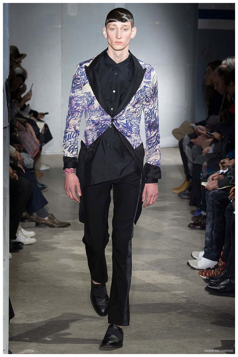 Comme des Garçons Fall/Winter 2015 Menswear Collection Sets Suiting Askew