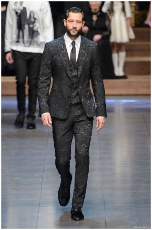 Dolce Gabbana Menswear Fall Winter 2015 Collection Milan Fashion Week 001