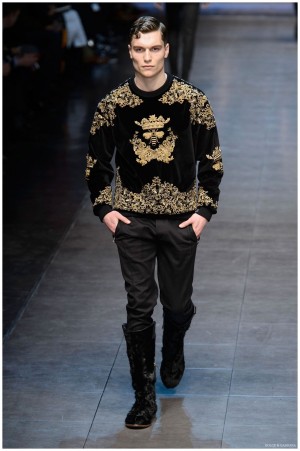 Dolce Gabbana Menswear Fall Winter 2015 Collection Milan Fashion Week 020