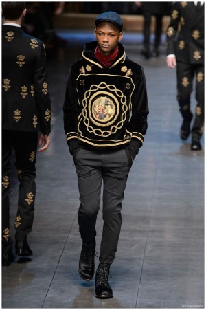 Dolce Gabbana Menswear Fall Winter 2015 Collection Milan Fashion Week 027