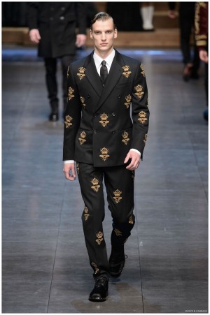 Dolce Gabbana Menswear Fall Winter 2015 Collection Milan Fashion Week 028