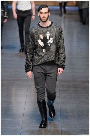 Dolce Gabbana Menswear Fall Winter 2015 Collection Milan Fashion Week 048