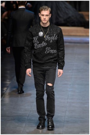 Dolce Gabbana Menswear Fall Winter 2015 Collection Milan Fashion Week 072