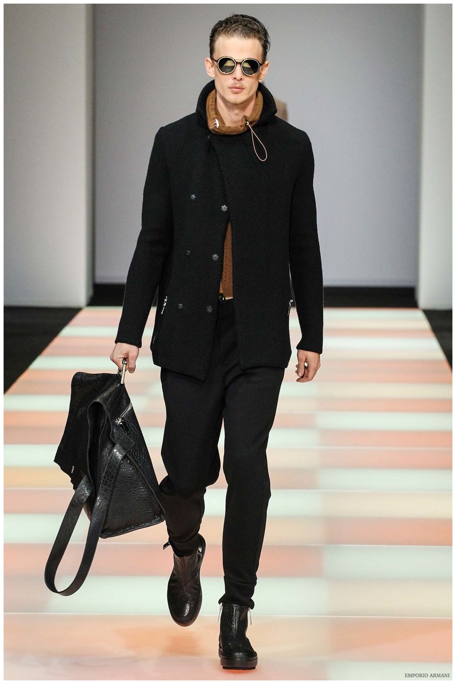 Emporio Armani Menswear Fall Winter 2015 Collection Milan Fashion Week