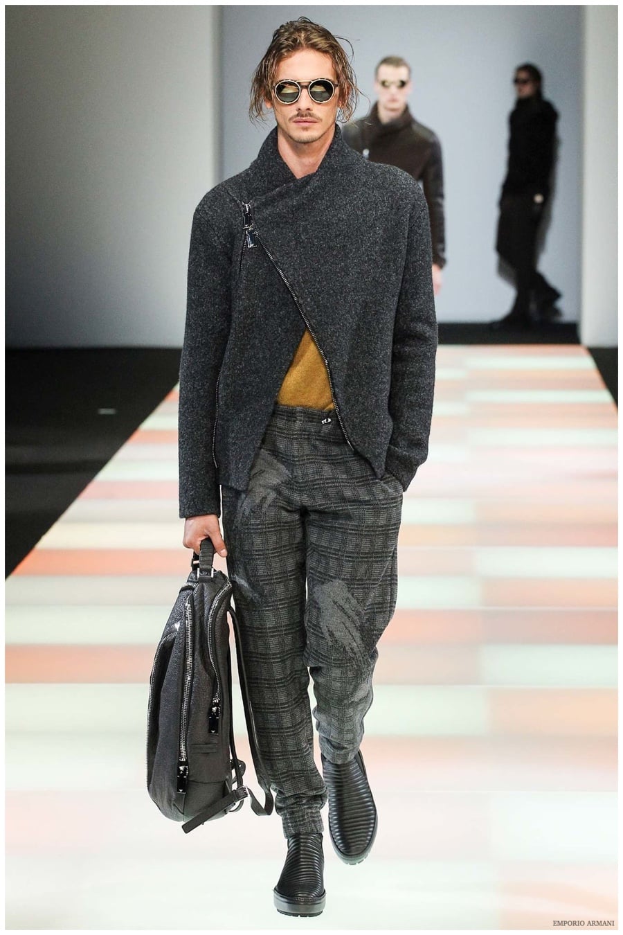 Emporio Armani Menswear Fall Winter 2015 Collection Milan Fashion Week