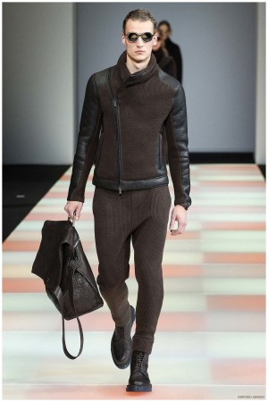 Emporio Armani Menswear Fall Winter 2015 Collection Milan Fashion Week 015