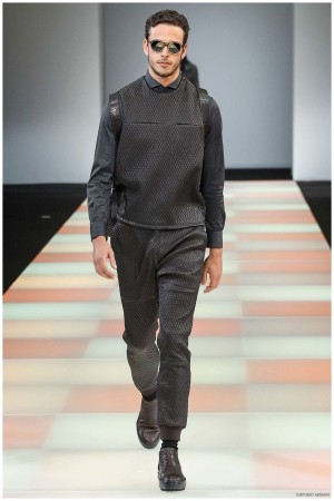 Emporio Armani Menswear Fall Winter 2015 Collection Milan Fashion Week 020