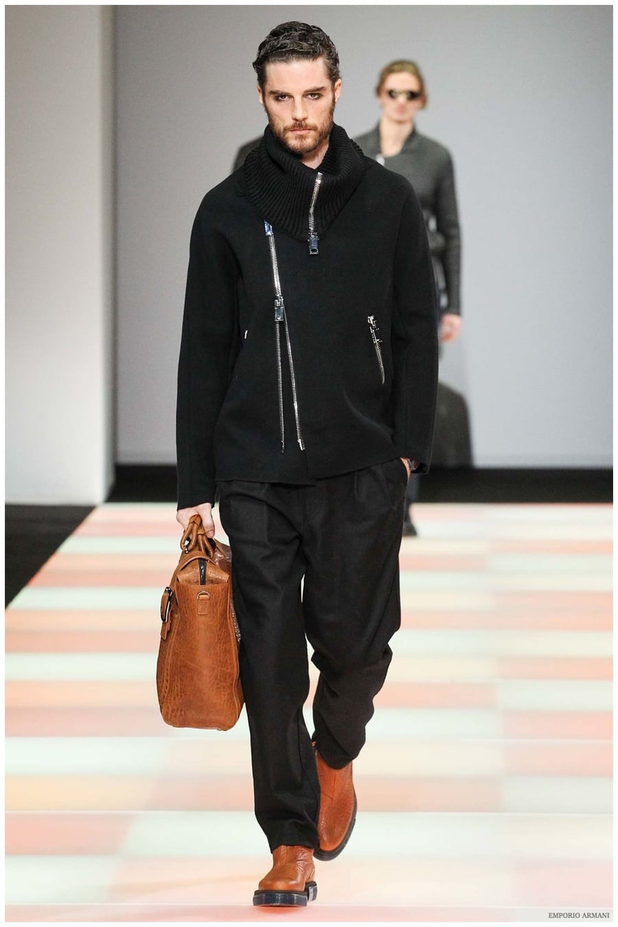 Emporio Armani Menswear Fall Winter 2015 Collection Milan Fashion Week