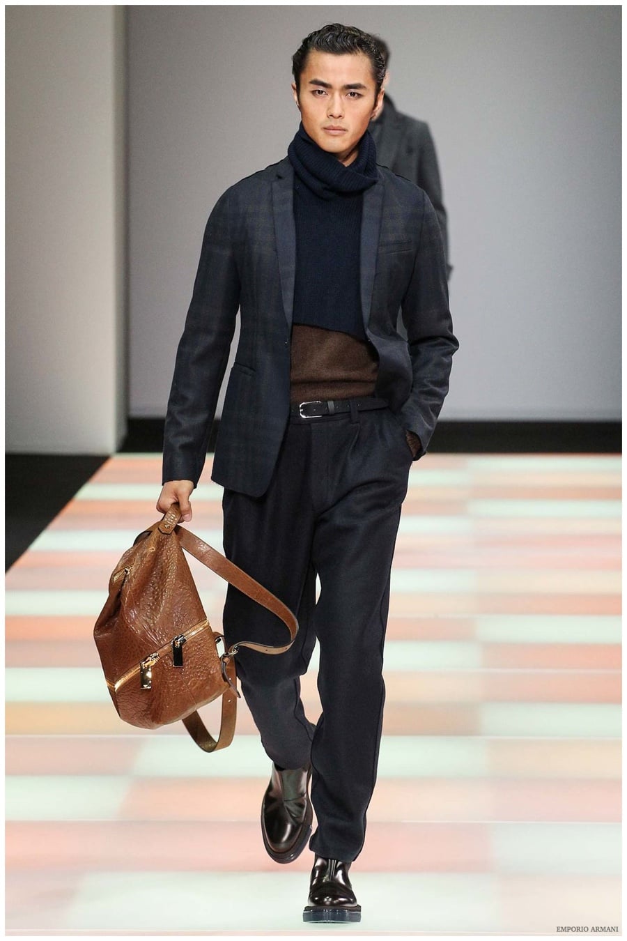 Emporio Armani Menswear Fall Winter 2015 Collection Milan Fashion Week