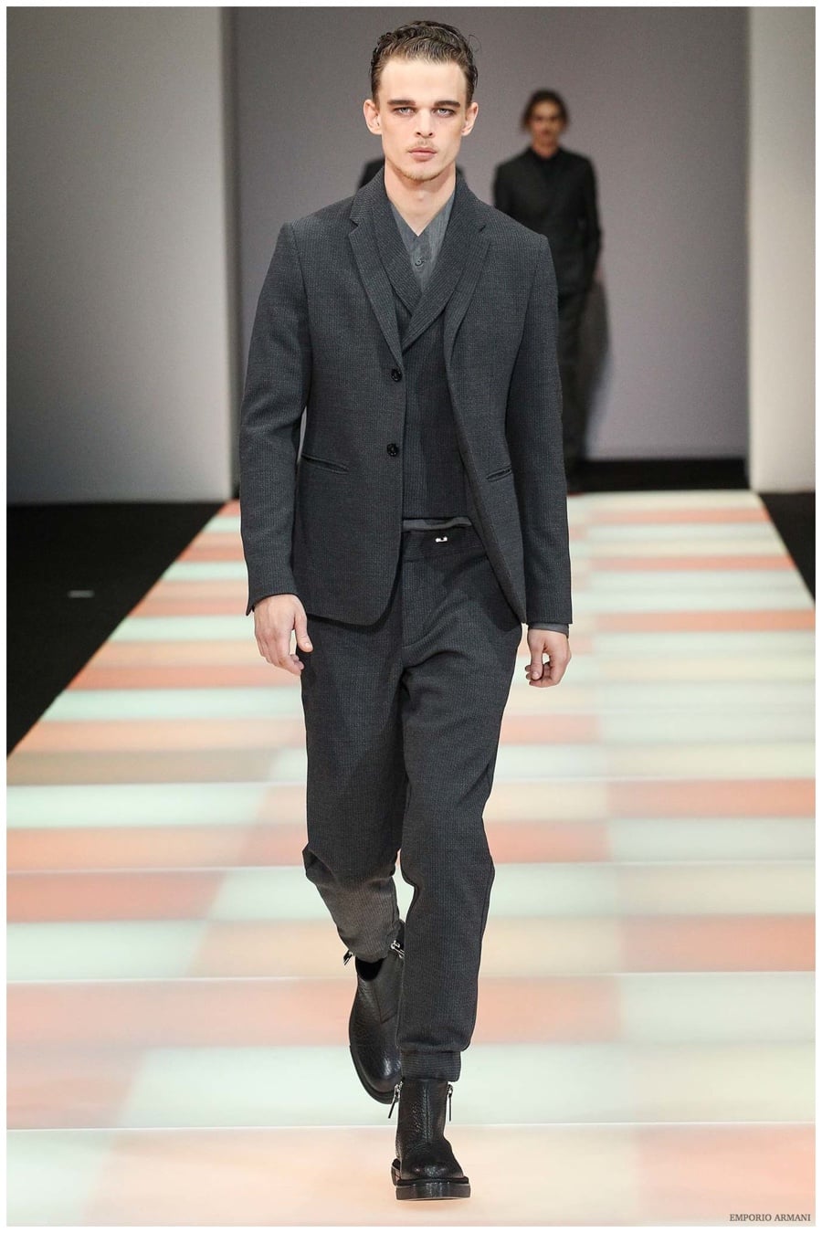 Emporio Armani Menswear Fall Winter 2015 Collection Milan Fashion Week
