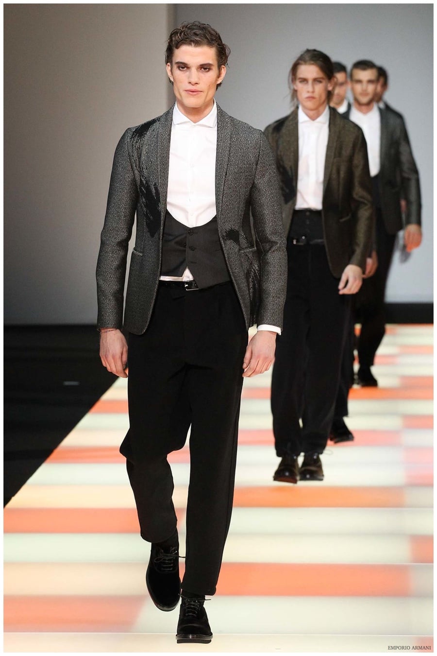 Emporio Armani Menswear Fall Winter 2015 Collection Milan Fashion Week