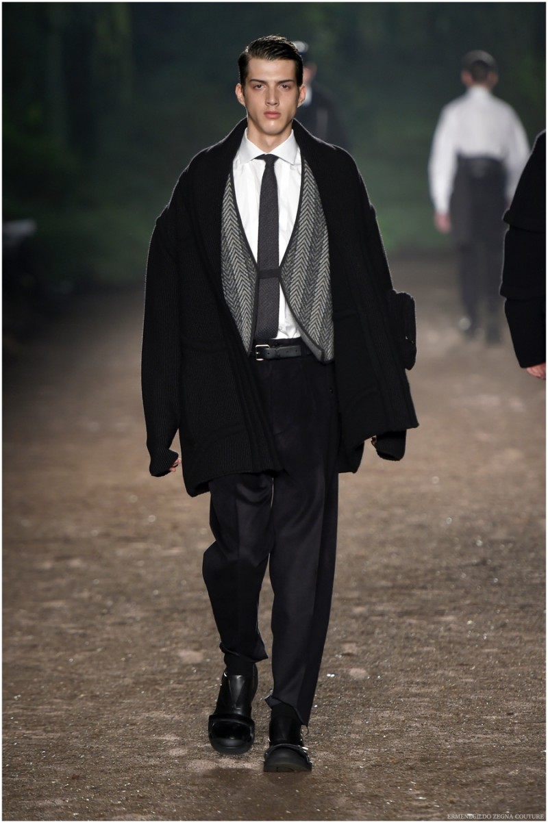 Ermenegildo Zegna Couture unveils its Eco-Leader uniform for fall-winter 2015.