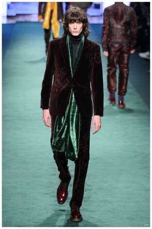 Etro Fall/Winter 2015 Menswear Collection: Military-Inspired Looks Get 3-D Prints