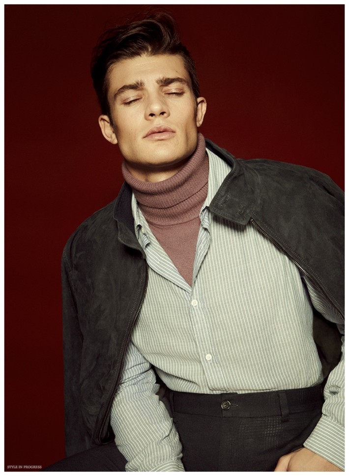 Eugen Bauder Models Chic Men's Fashions for Style in Progress Shoot ...