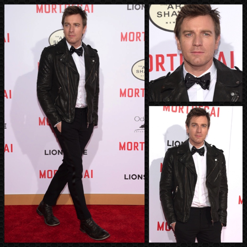 Ewan McGregor attends the Los Angeles premiere of Mortdecai.