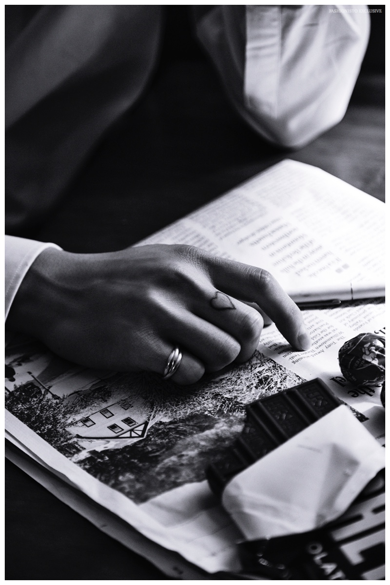 Yukihide wears shirt Ralph Lauren and ring Cartier.