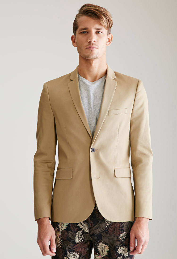 Two-Button Chino Suit Jacket