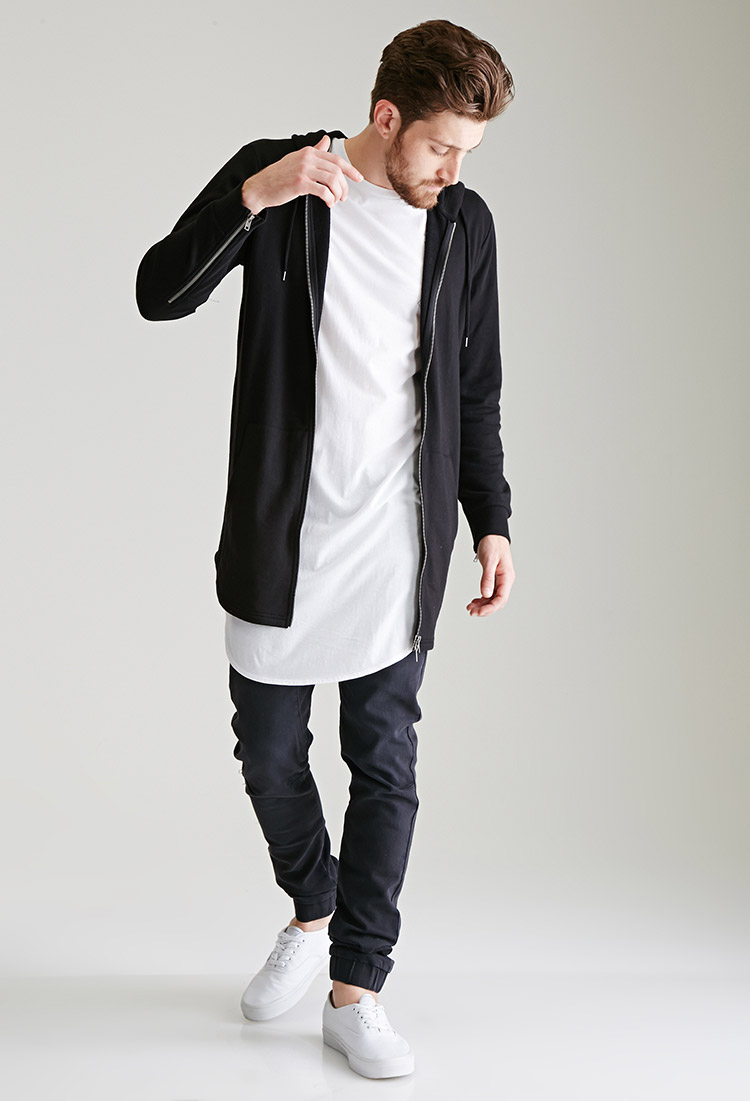 Double Drawstring Longline Hoodie