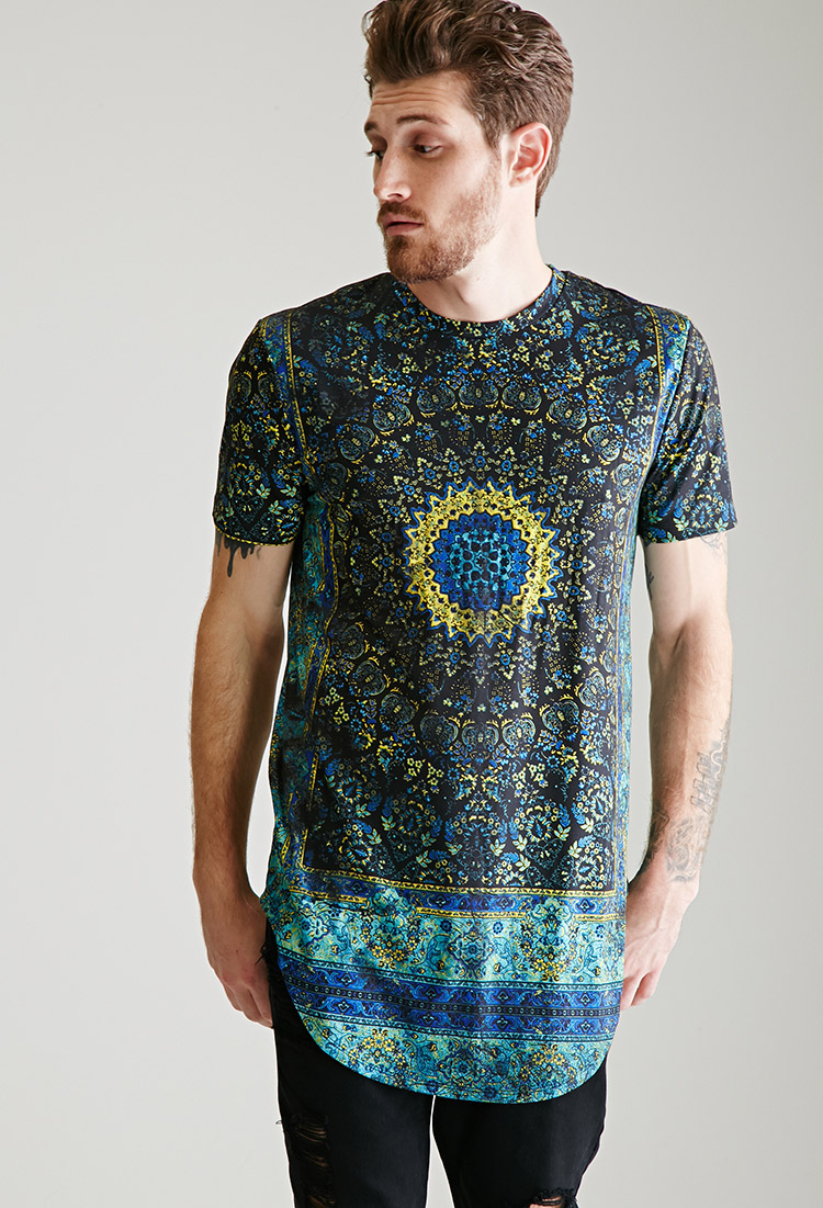 Longline Scarf Print Tee