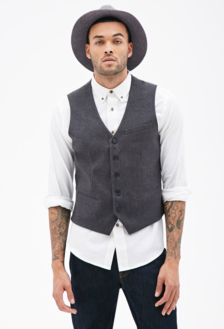 Satin-Back Suit Vest