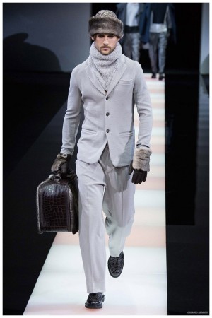 Giorgio Armani Menswear Fall Winter 2015 Collection Milan Fashion Week 001